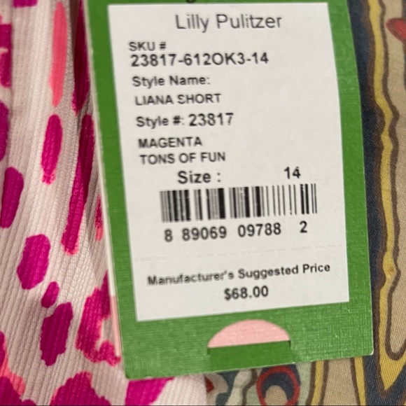 πLilly Pulitzer Liana Short Magenta Tons of Fun 14 - Picture 9 of 9
